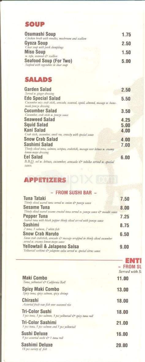 Edo - Jackson, MS menu_pic