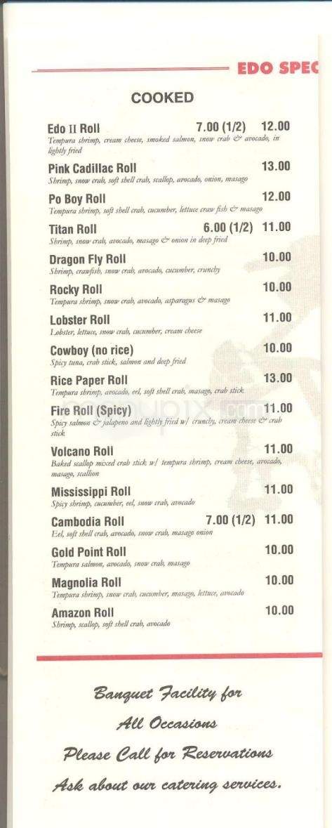 Edo - Jackson, MS menu_pic