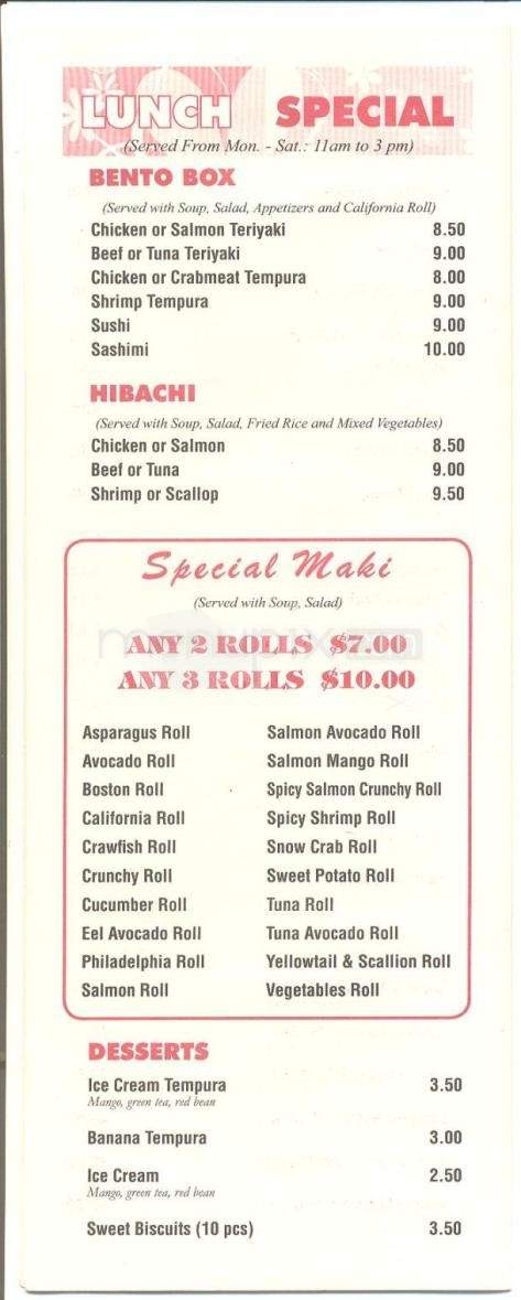 Edo - Jackson, MS menu_pic
