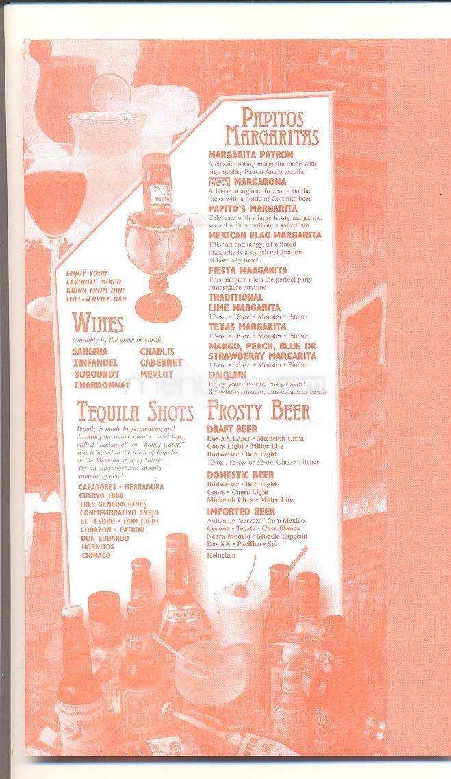 Papito's Mexican Restaurant & Grill - Flowood, MS menu_pic