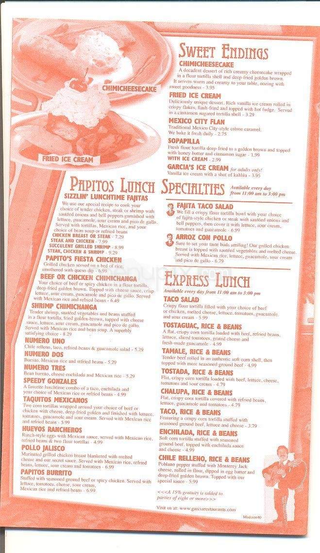 Papito's Mexican Restaurant & Grill - Flowood, MS menu_pic