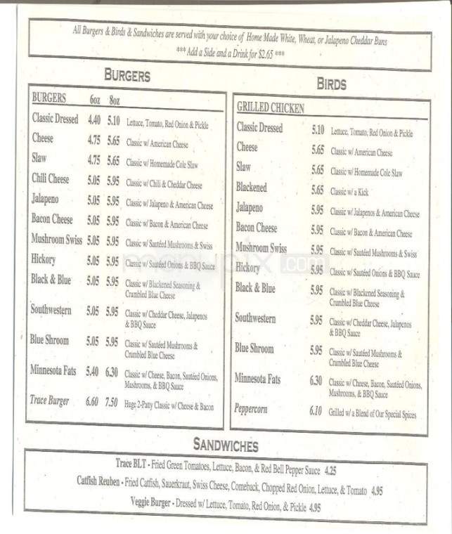 Trace Grill - Ridgeland, MS menu_pic