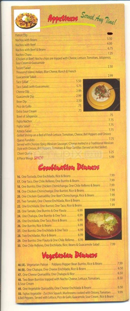 El Patron - Southaven, MS menu_pic