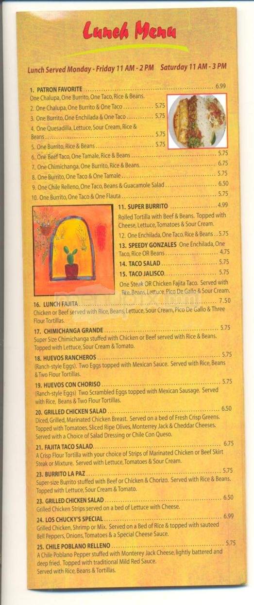 El Patron - Southaven, MS menu_pic