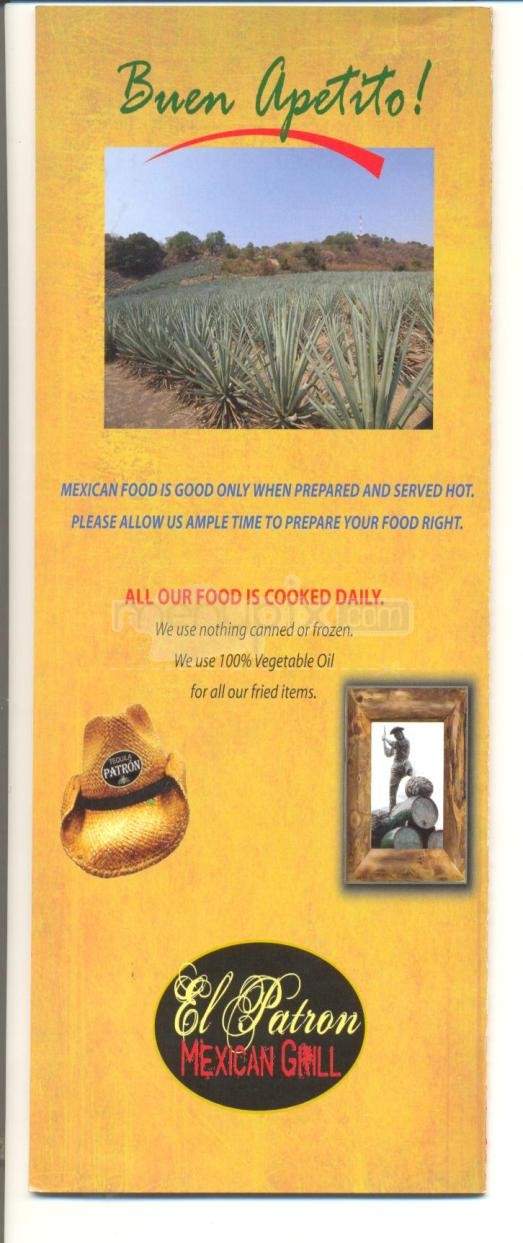 El Patron - Southaven, MS menu_pic