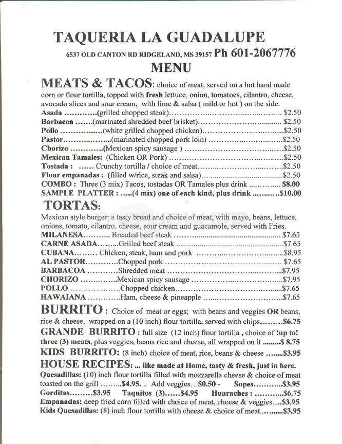 /401913/Taqueria-La-Guadalupe-Ridgeland-MS - Ridgeland, MS