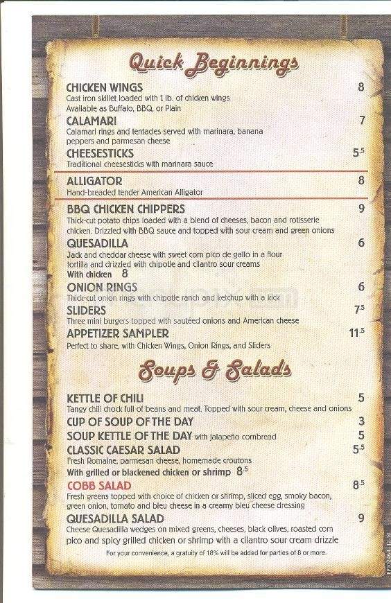 Uncle Buck's Grill - Pearl, MS menu_pic
