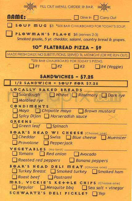 Ale Asylum - Madison, WI menu_pic