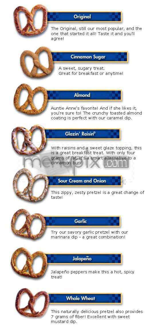 Auntie Anne's Soft Pretzels - Madison, WI menu_pic