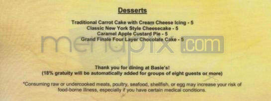 Basie's - Madison, WI menu_pic