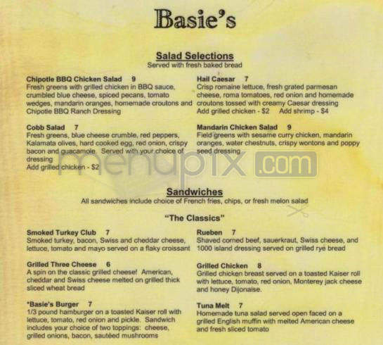 Basie's - Madison, WI menu_pic