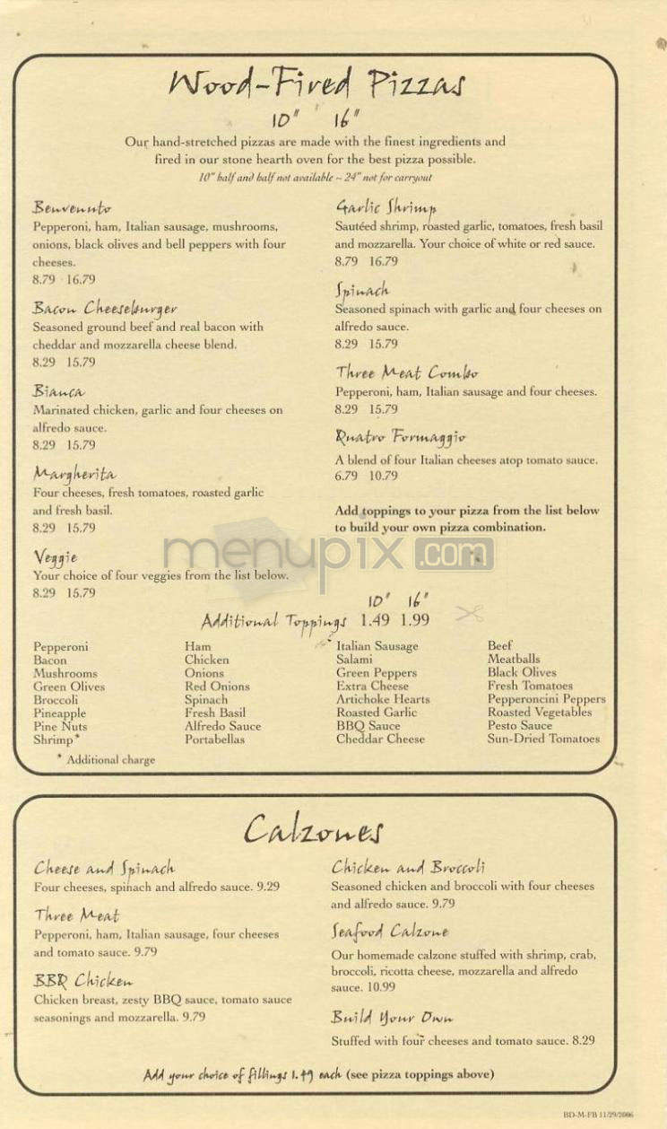 Benvenuto's Italian Grill - Fitchburg, WI menu_pic