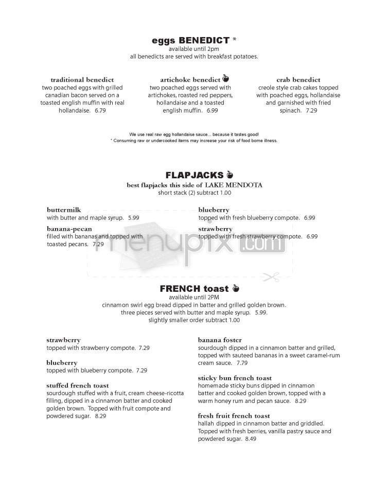 Bluephies - Madison, WI menu_pic