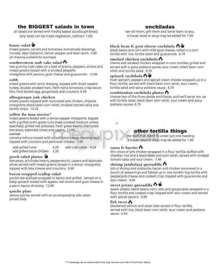 Bluephies - Madison, WI menu_pic