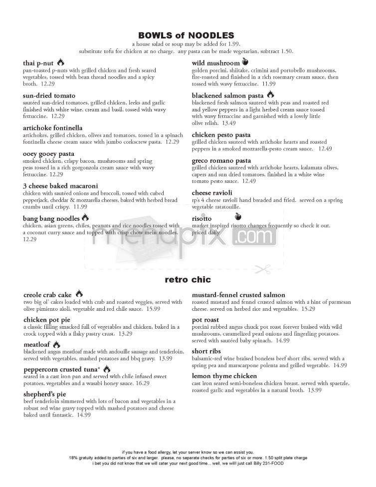 Bluephies - Madison, WI menu_pic