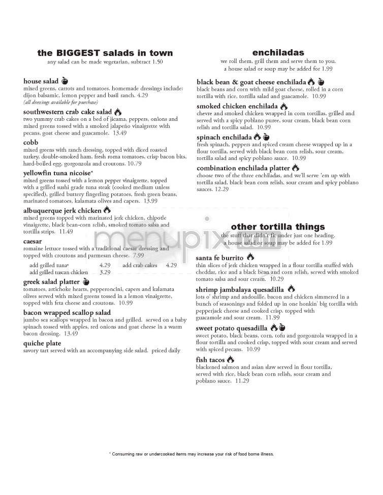 Bluephies - Madison, WI menu_pic