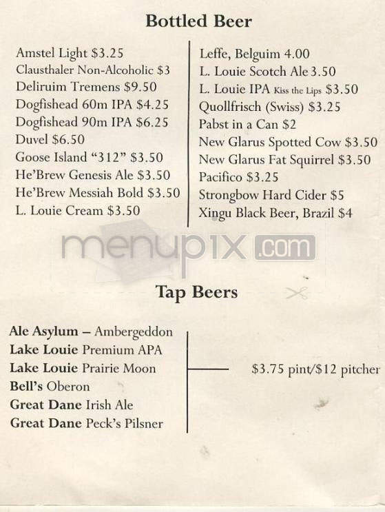 C Restaurant - Middleton, WI menu_pic