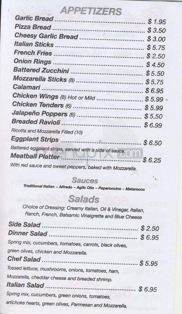 Cafe La Bellitalia - Madison, WI menu_pic
