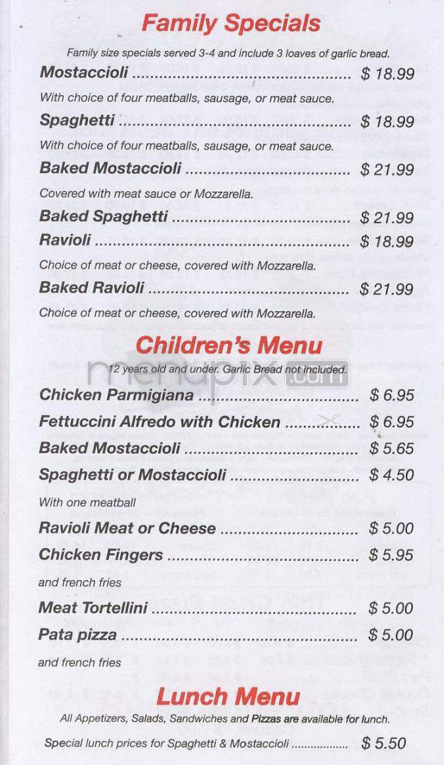 Cafe La Bellitalia - Madison, WI menu_pic