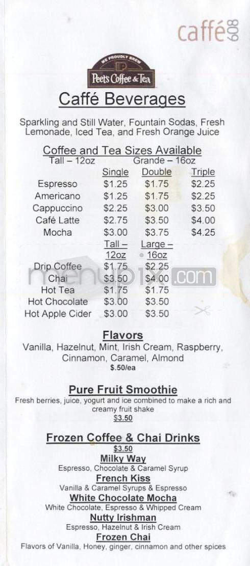 Caffe 608 (Sundance Cinemas) - Madison, WI menu_pic
