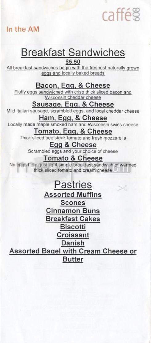 Caffe 608 (Sundance Cinemas) - Madison, WI menu_pic