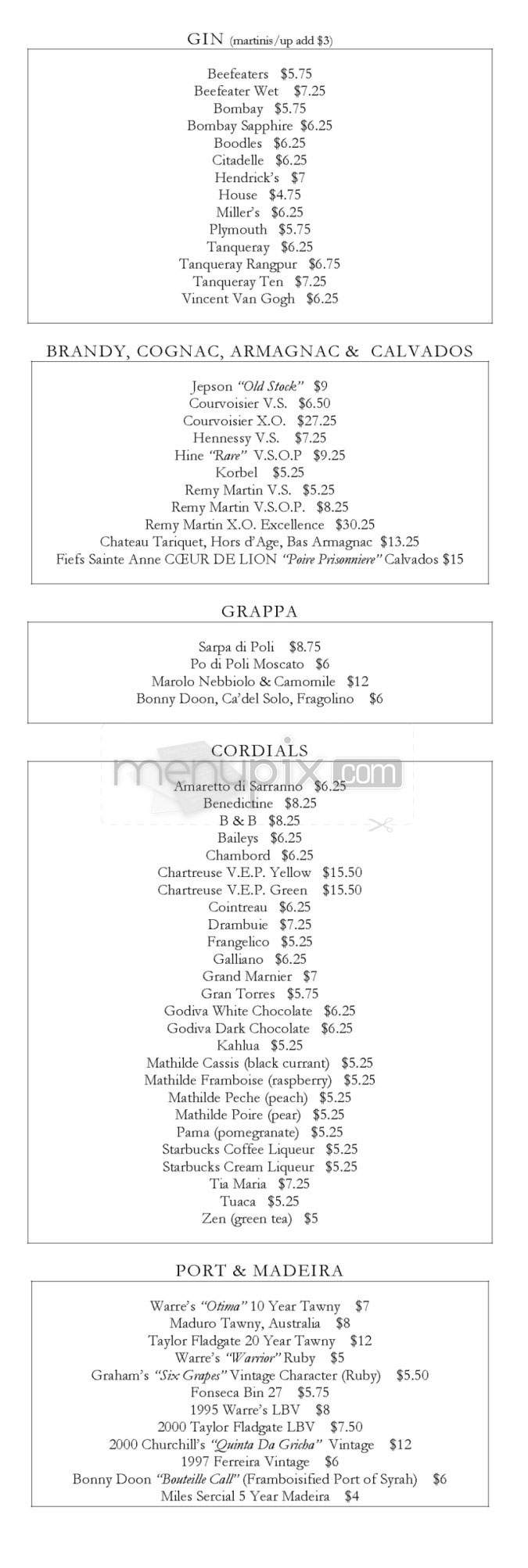 Capitol Chophouse - Madison, WI menu_pic