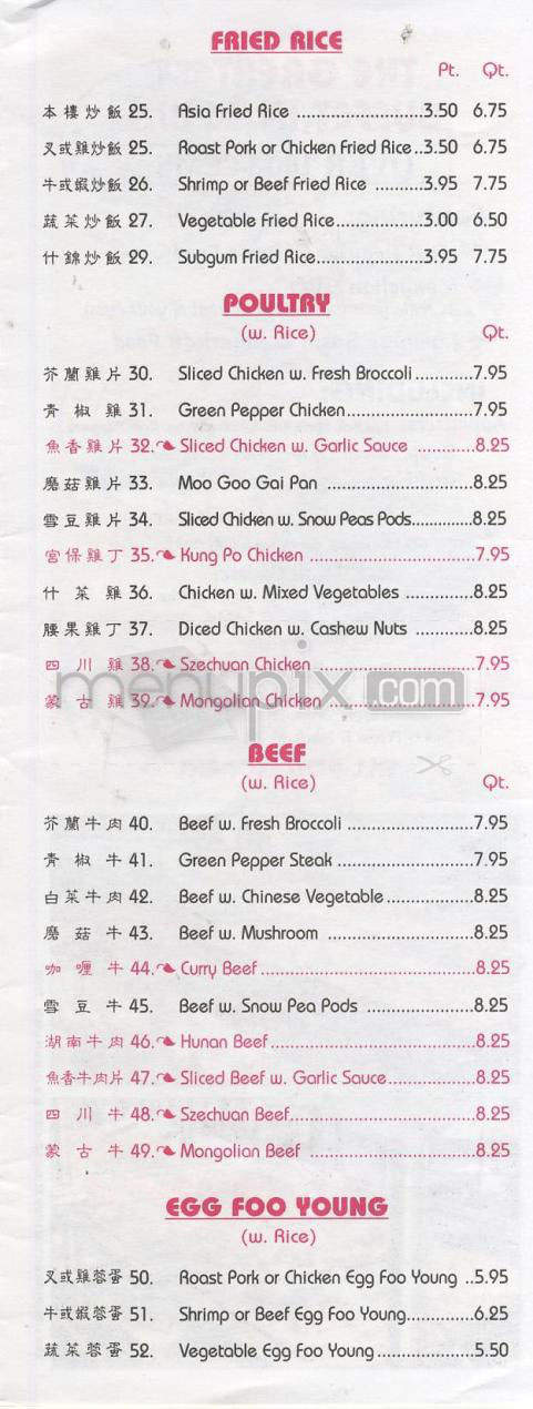 China One Buffet - Madison, WI menu_pic