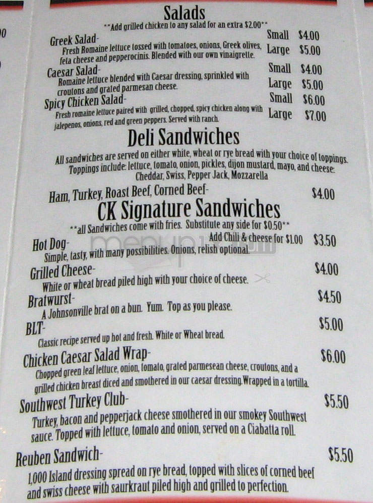The Churchkey Pub and Grill - Madison, WI menu_pic