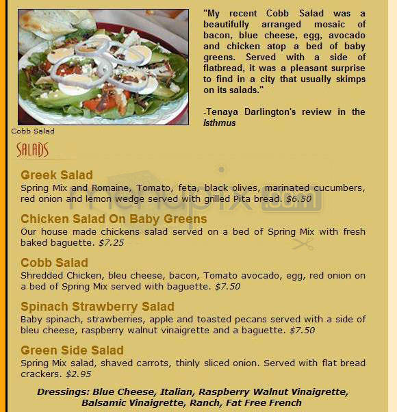 Cool Beans Coffee Cafe - Madison, WI menu_pic