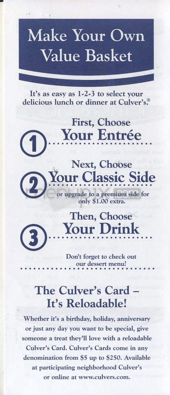 Culver's - Brownsburg, IN menu_pic