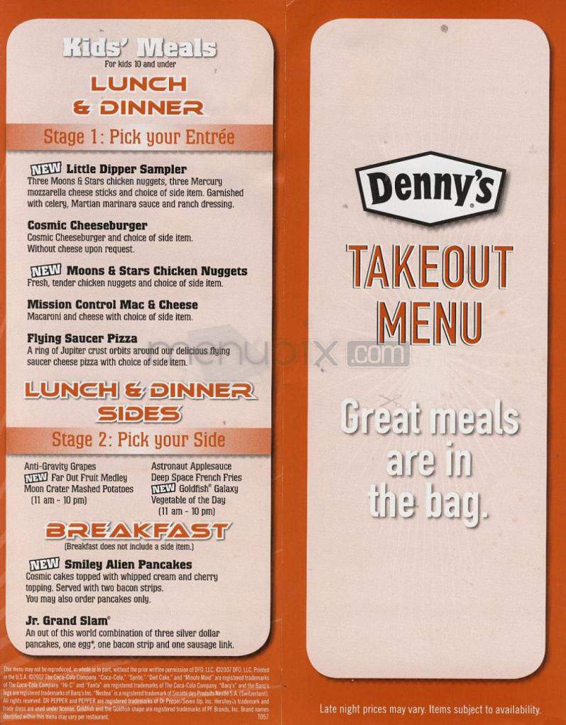 Denny's - Madison, WI menu_pic
