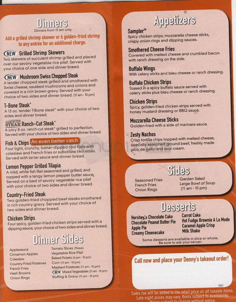 Denny's - Madison, WI menu_pic