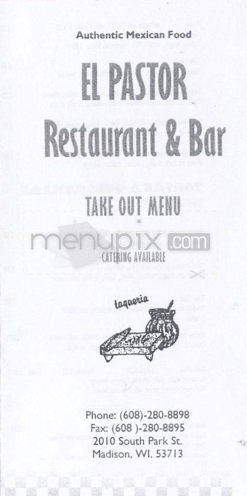 El Pastor - Madison, WI menu_pic