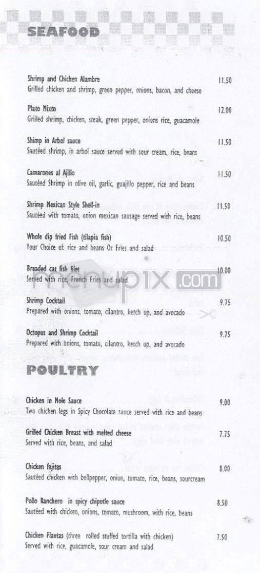 El Pastor - Madison, WI menu_pic