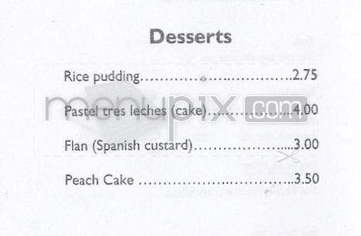 El Pastor - Madison, WI menu_pic