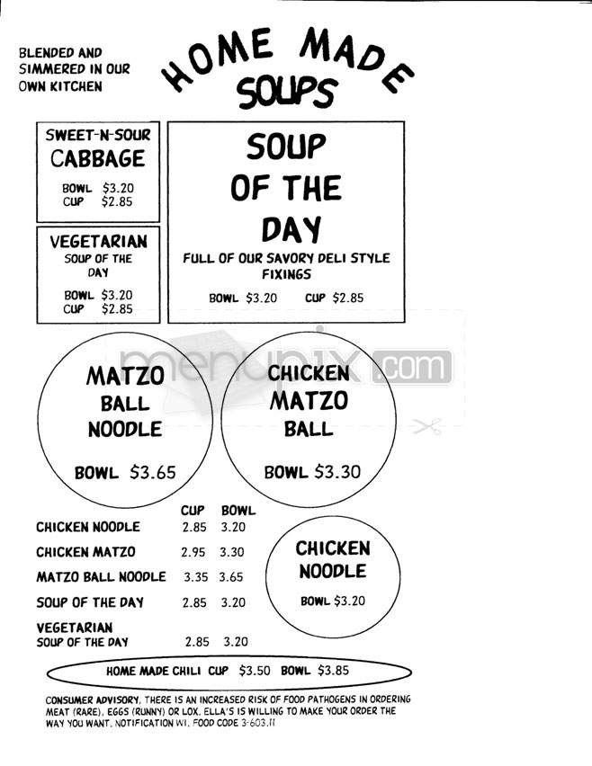 Ella's Deli - Madison, WI menu_pic