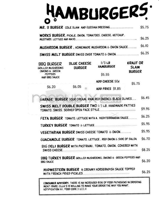 Ella's Deli - Madison, WI menu_pic