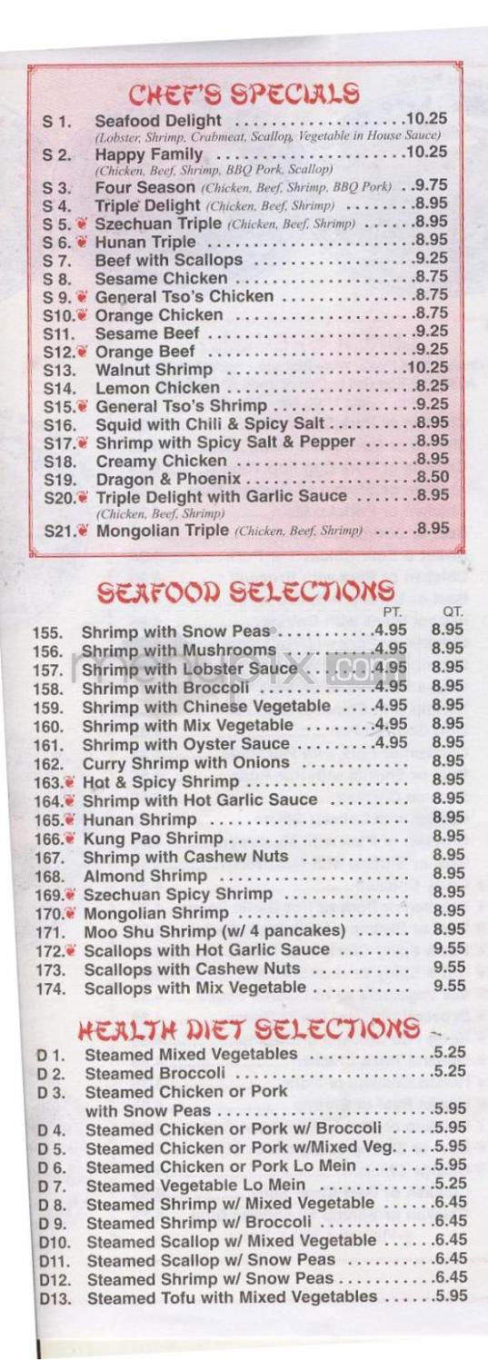 Great China - Madison, WI menu_pic