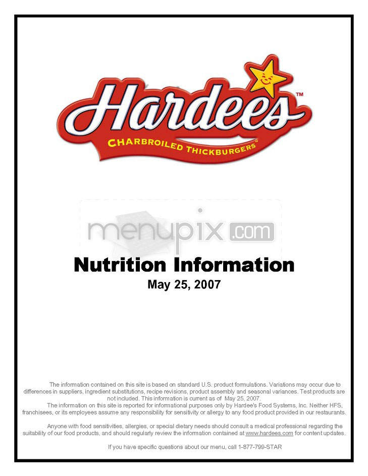 Hardee's - Madison, WI menu_pic
