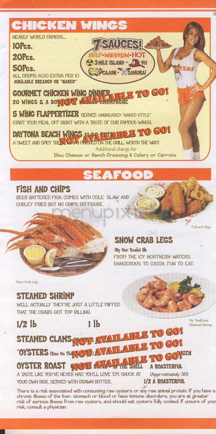 Hooters - Madison, WI menu_pic