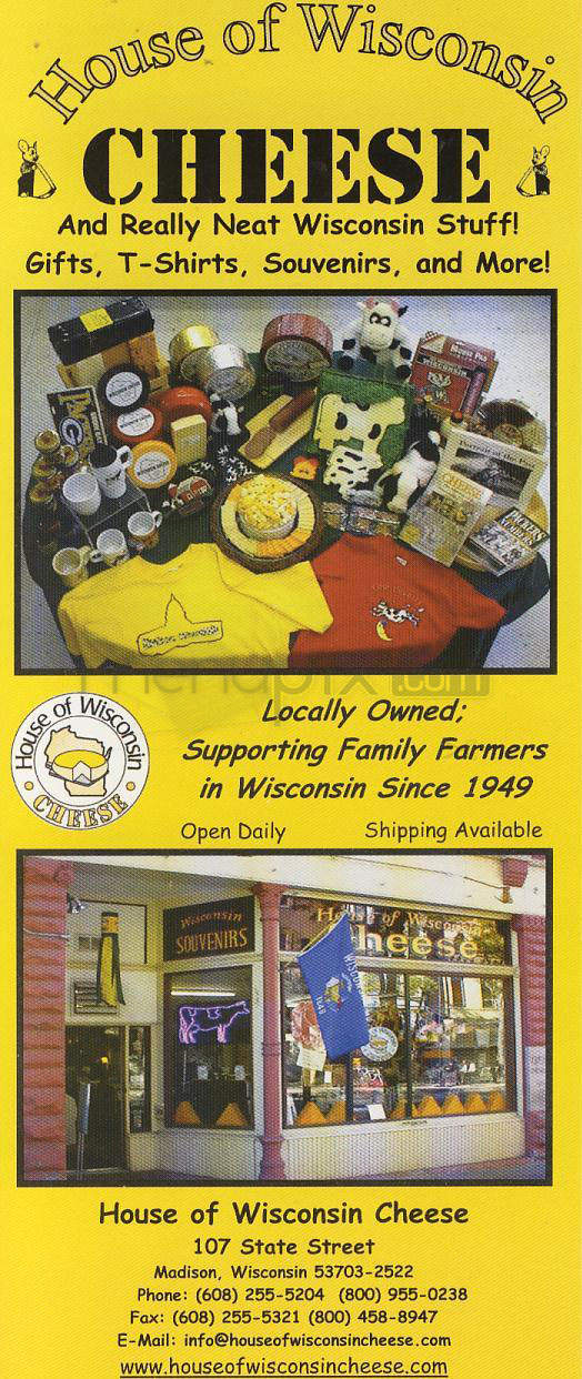 House of Wisconsin Cheese - Madison, WI menu_pic