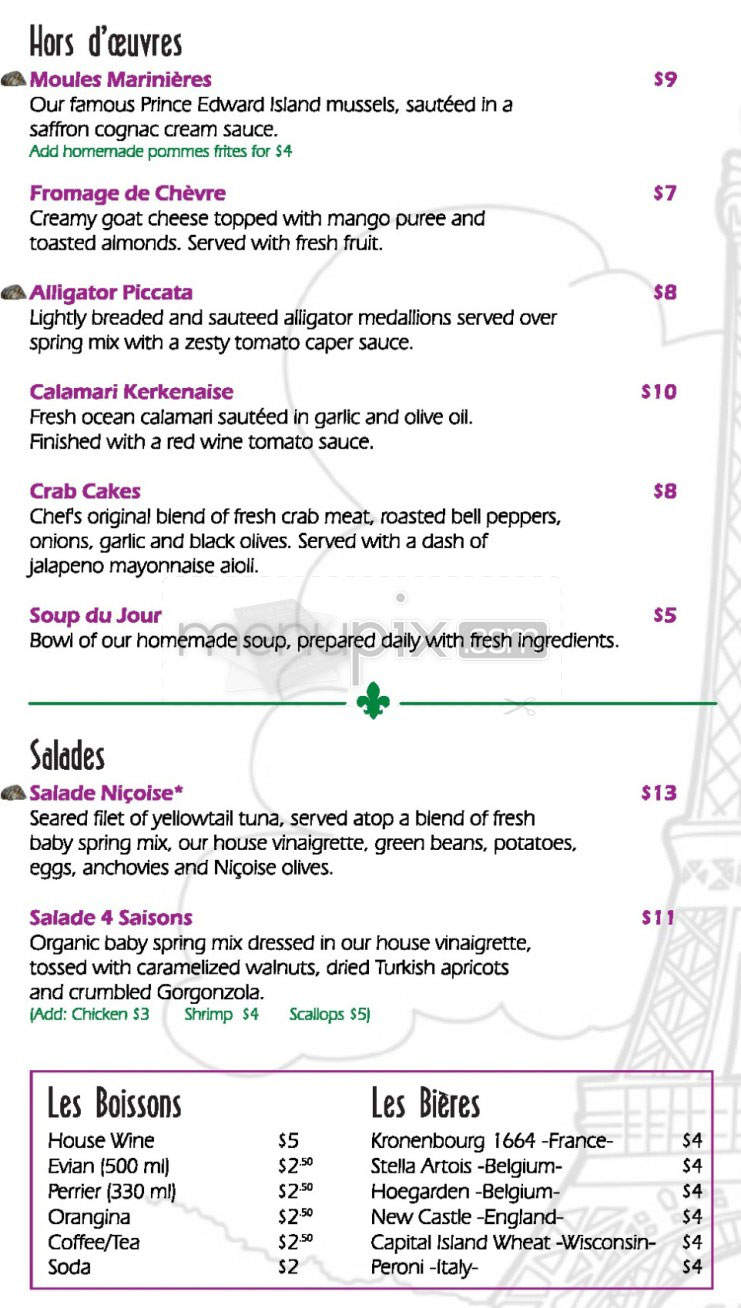 Le Chardonnay - Madison, WI menu_pic