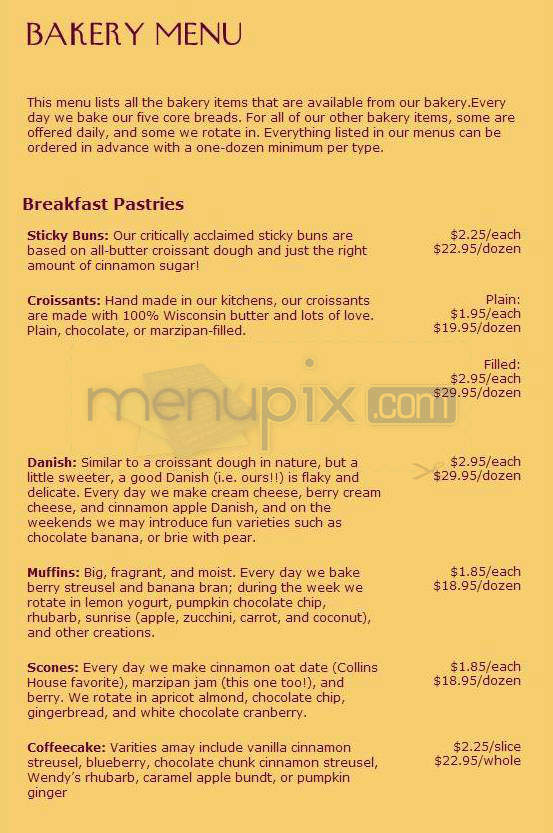 Manna Cafe & Bakery - Madison, WI menu_pic