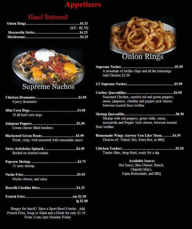 Middleton Sport Bowl - Middleton, WI menu_pic