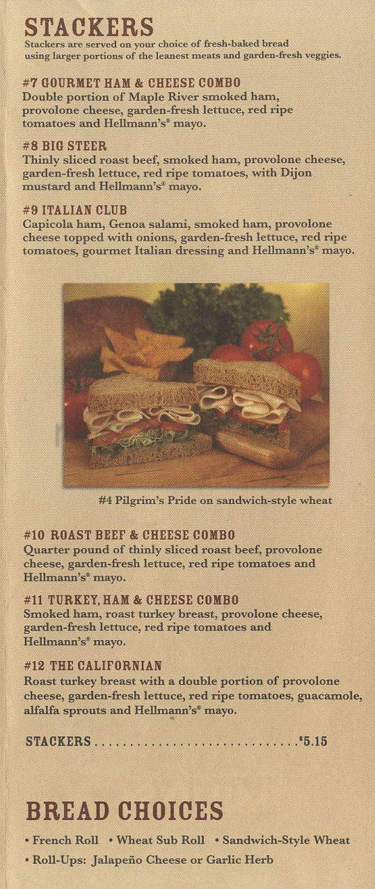 Milio's Sandwiches - Madison, WI menu_pic