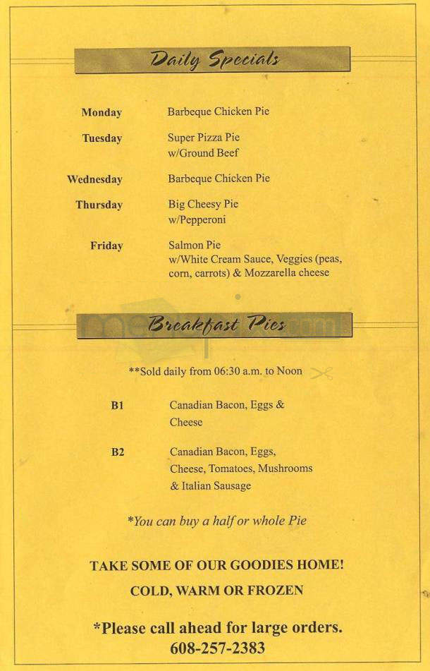 Myles Teddywedgers Cornish - Madison, WI menu_pic