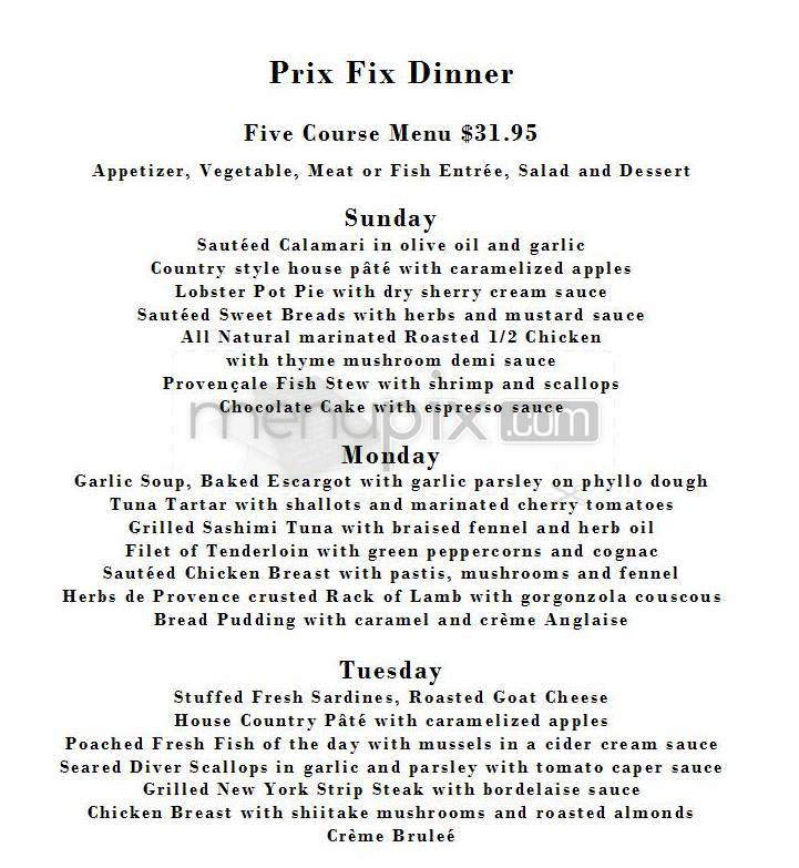 Nadia's Restaurant & Grapevine - Madison, WI menu_pic