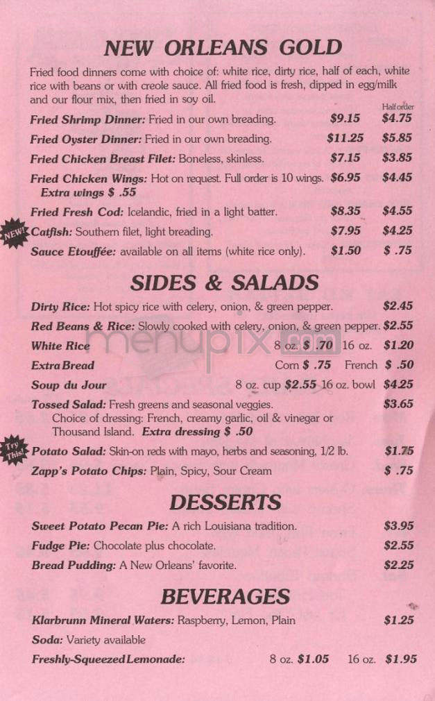 New Orleans Take Out - Madison, WI menu_pic