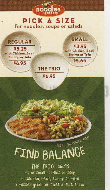 Noodles & Co - Madison, WI menu_pic
