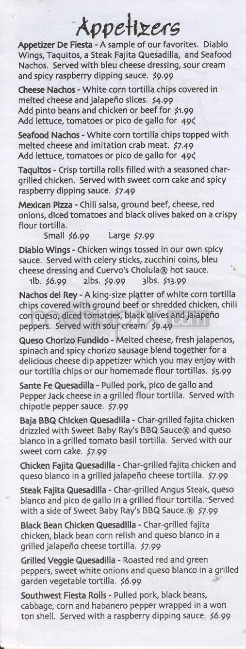 Pedro's Mexican Restaurante - Madison, WI menu_pic